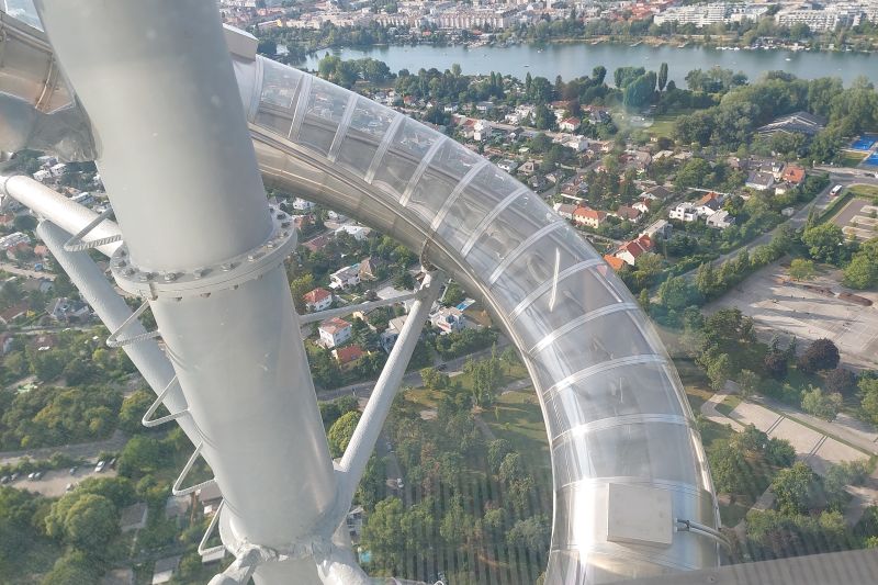 A Duna-torony panorámacsúszdája. Fotó: Gárdonyi Ágnes