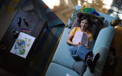 Demeter Villő a Véletlenül írtam egy könyvet forgatásán. Fotó: Rózsa Tamás