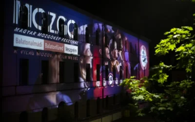 Épületvetítés a MOZ.GO Magyar Mozgókép Fesztiválon, 2025. június 19-én