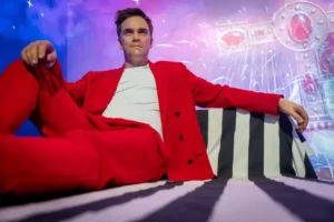 Robbie Williams viaszszobra a Madame Tussauds Budapestben, 2025. szeptember 10-én. Fotó: Madame Tussauds Budapest