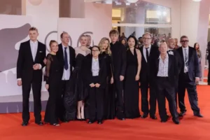 A Csendes barát stábja a Velencei Filmfesztiválon. Fotó: Luca Fazzorali
