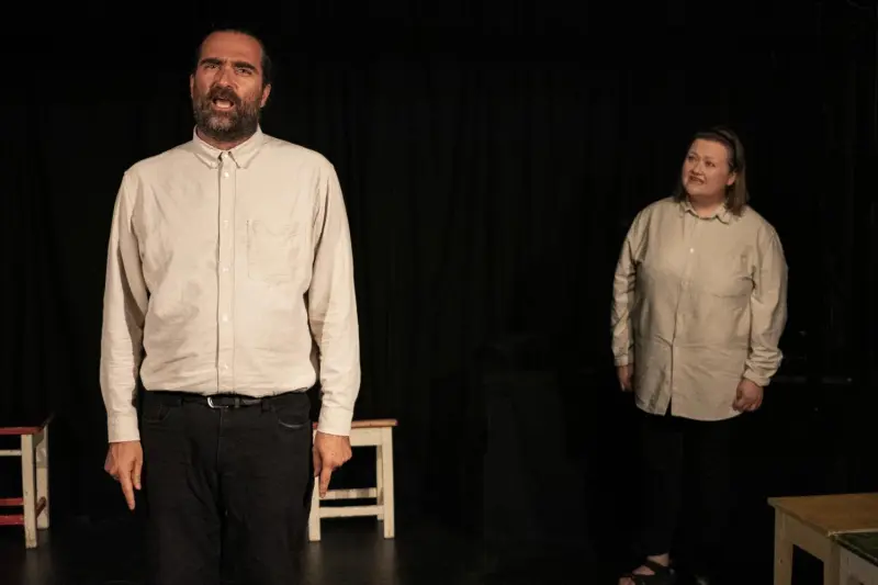 Kati Gábor, Bajor Zsuzsanna, Atlasz, Proscenion Színtársulat. Fotó: Fekete Attila