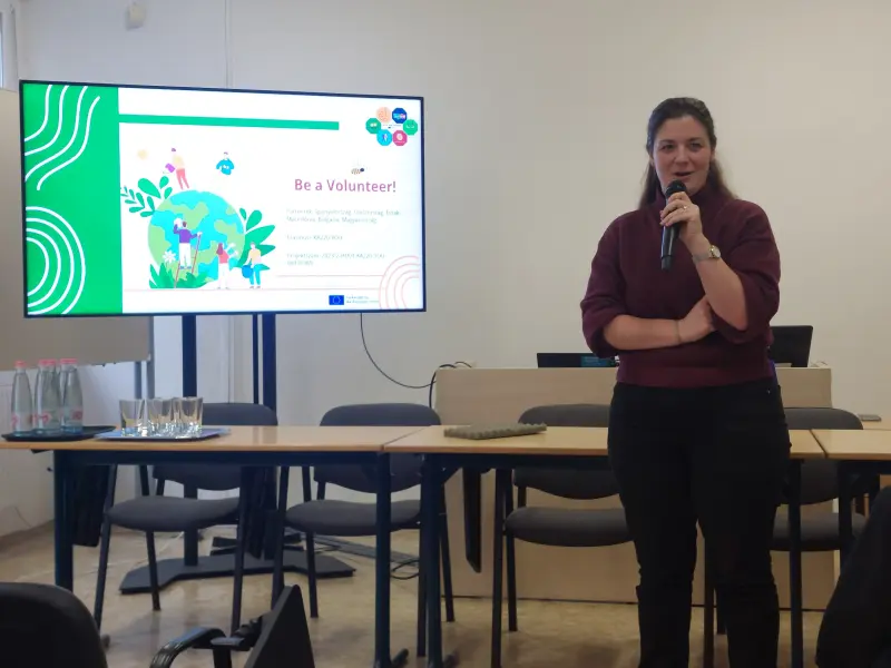 Solymoskövi Luca, projektvezető, Be a Volunteer!, Nem Adom Fel Alapítvány, Be a Volunteer projektzáró esemény, ELTE Bárczi Gusztáv Gyógypedagógiai Kar, 2026. január 30.