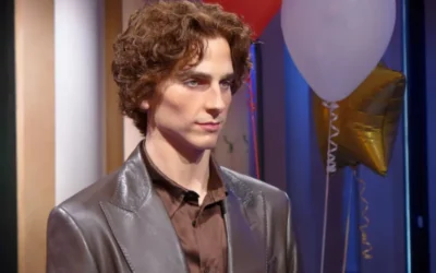 Timothée Chalamet viaszszobra a Madame Tussauds Budapestben, 2026. május 21-én
