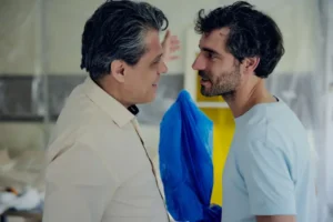 Crespo Rodrigo és Tompa Ádám a Földszint című filmben. Fotó: Cirko Film