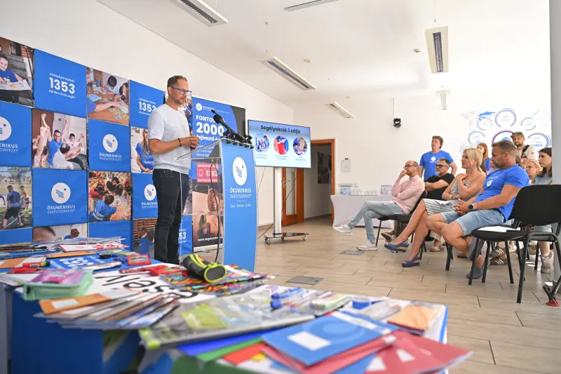 Gáncs Kristóf a 2026. augusztus 13-i sajtótájékoztatón. Fotó: Zsigmond László